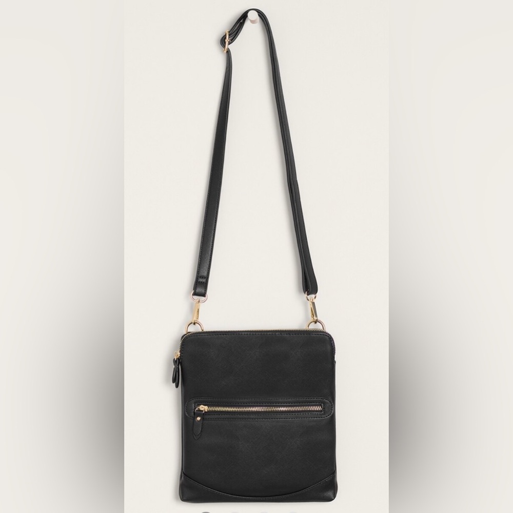 PurseN Litt Black Crossbody‎ Bag with Interior LED Light Handbag